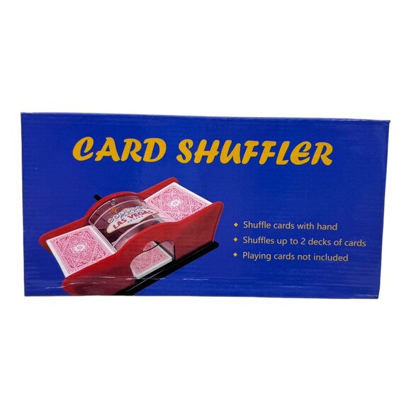 Manual Hand Crank Plastic Two Deck Card Shuffler Poker Game Accessory Tableplays - Picture 3 of 11